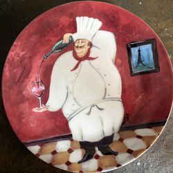 Fat Chef 8” Decorative Plate 