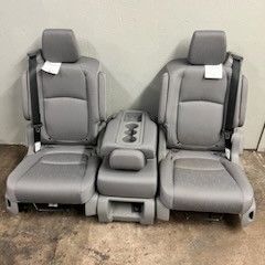 Brand New Gray Cloth Bucket Seats With Seatbelts And Middle Seat 