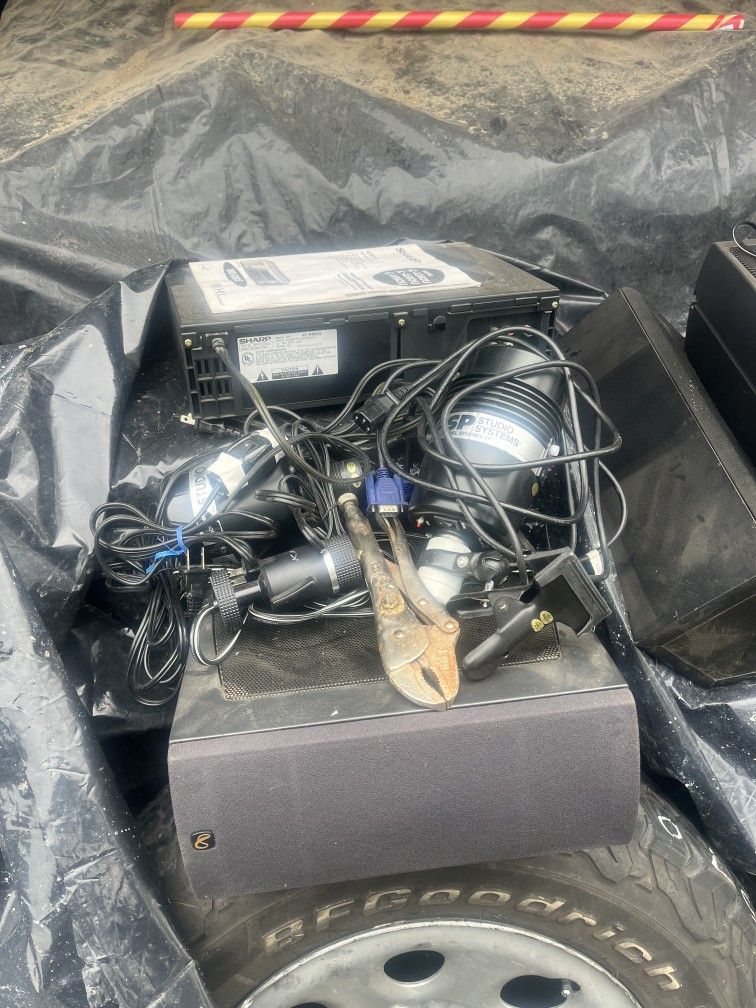 Surround Sound Around vhs Old Player Lights Vice Grips