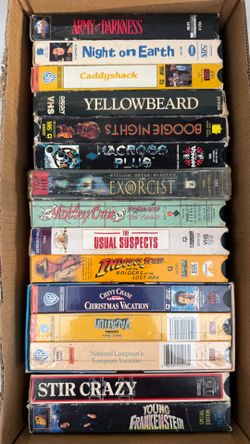 Vintage VHS Tape Lot (15 Tapes) - Classics, Comedy, Anime, Rock Music Video