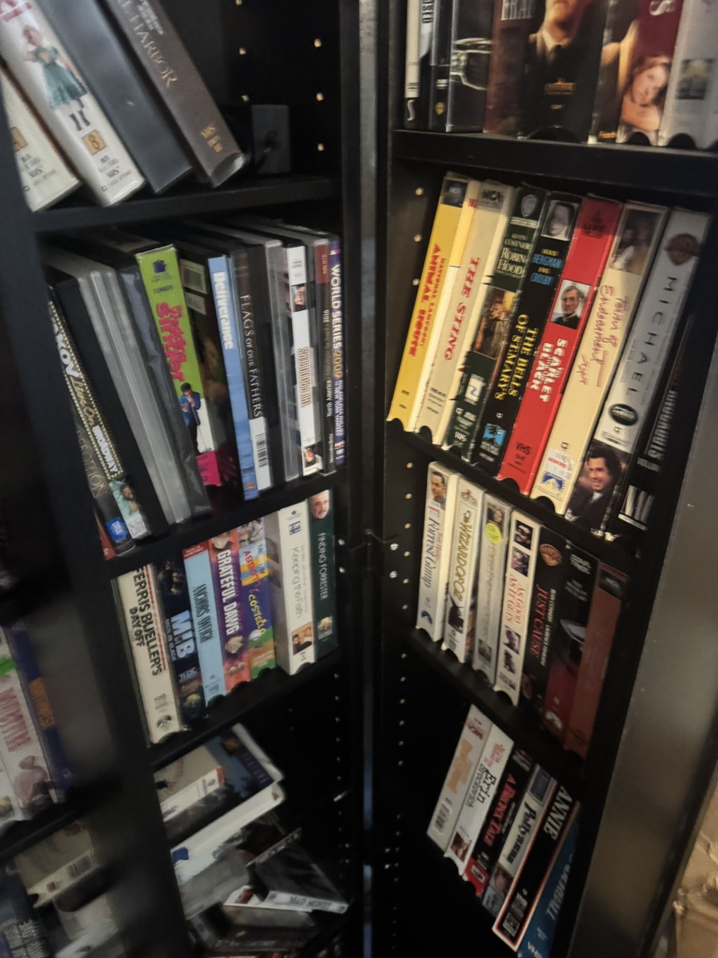 dvd and tapes full cabinet