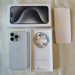 Apple iPhone 15 Pro Max – 1TB – White Titanium (Unlocked)