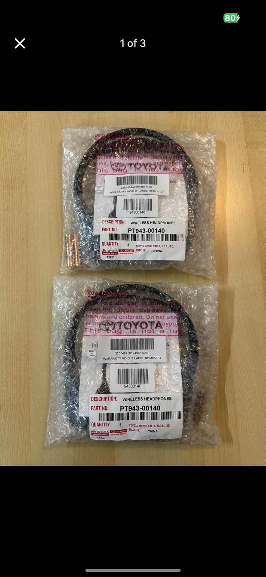 Toyota Wireless Headphones