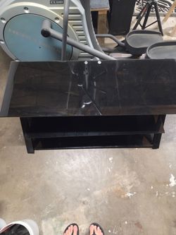 Glass TV stand