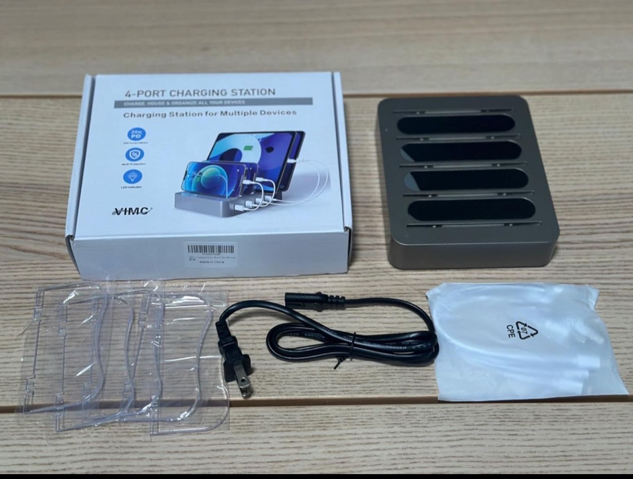 USB Charging Station Multiple Devices: 20W Fast Phone Charger Stand Dock, Compatible with Apple Cellphone iPad iPhone Tablet, Other Electronic