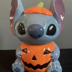 Disney  🎃Lilo & Stitch Halloween Pumpkin Cookie Jar New