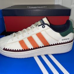 Adidas superstar leather/suede sneakers