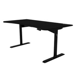 Arozzi Arena Moto Motorized Ultrawide Curved Office and Gaming Sit-Stand Desk Monitor Mount Wire Management Cut-Outs Adjustable Height and Full Surfac