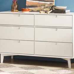 Yarber 6 Drawer Solid Wood Double Dresser