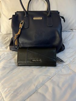 Nautical Navy Purse And Black Wallet