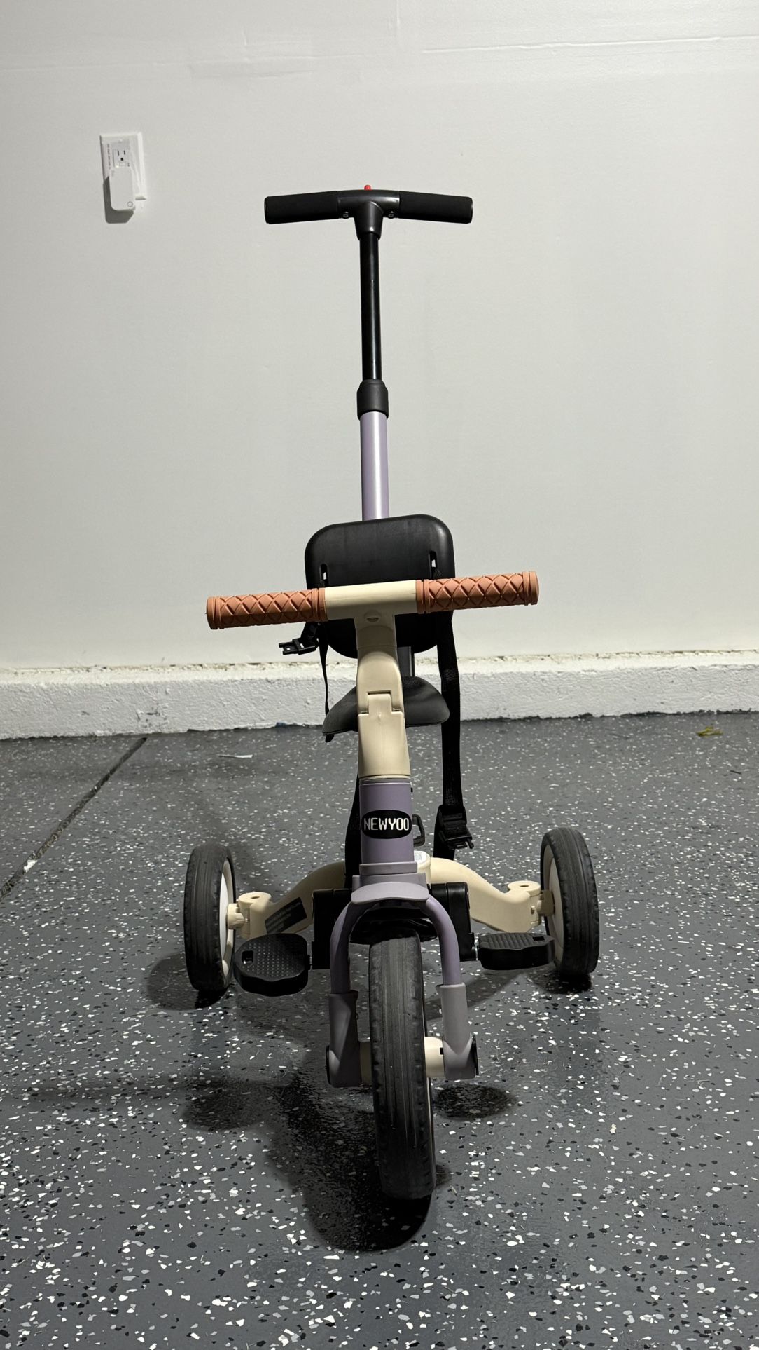 Toddler Tricycle with Push Handle for 1-3 Year Old