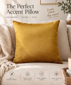 West Elm Luster Velvet Gold Pillow Cover NEW