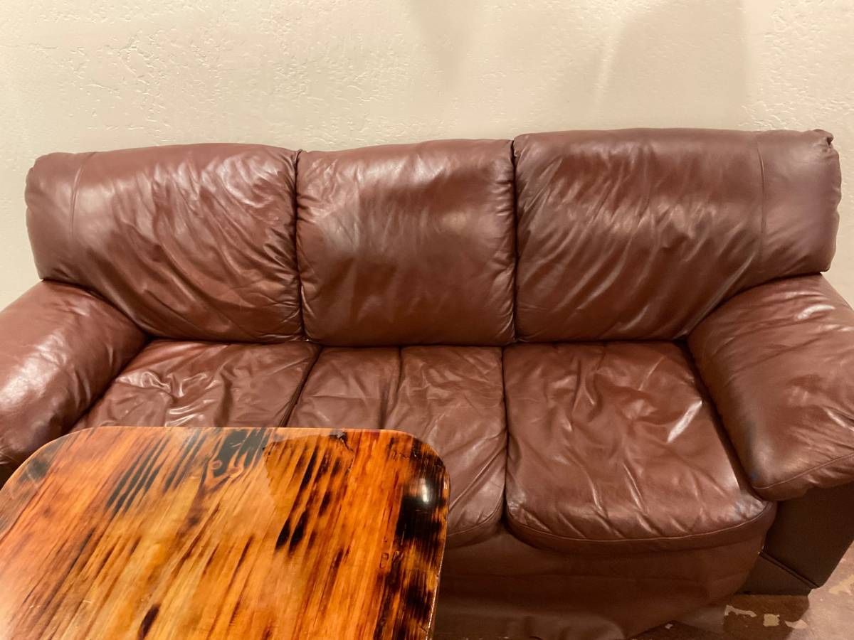 2 Piece Leather Sofa