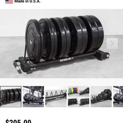 Rogue Fitness Plate Holder Weight Storage CrossFit Home Gym 