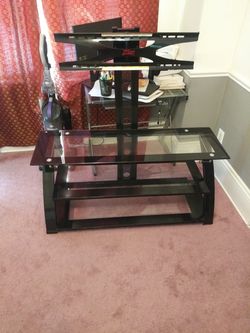 Glass tv stand