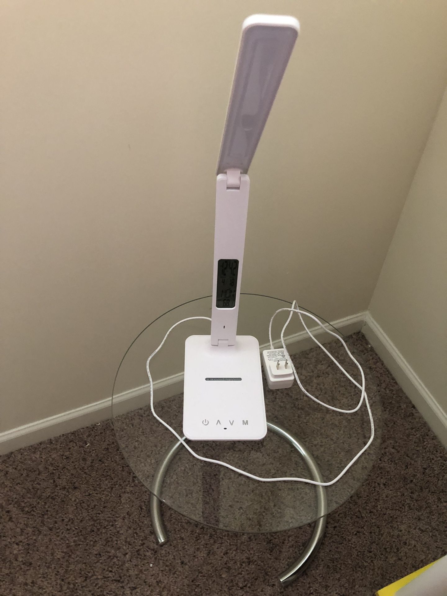Led Lamp With Clock And Wireless Charging