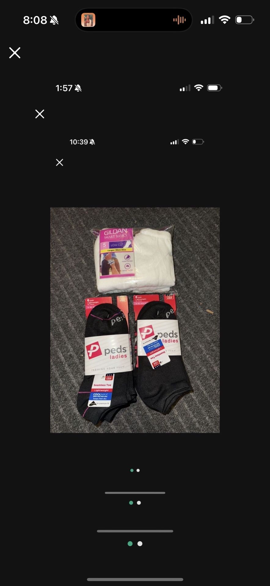 17 PAIRS OF WOMENS NO SHOW LOW CUT LIGHT WEIGHT SOCKS BLACK & WHITE SIZE 4-10