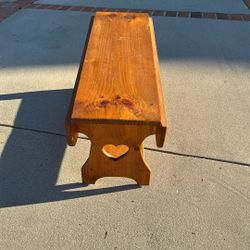 Solid Pine Bench Converts To Small Table