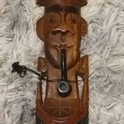 Hand Carved Wooden African Tribal Mask Wall Decor