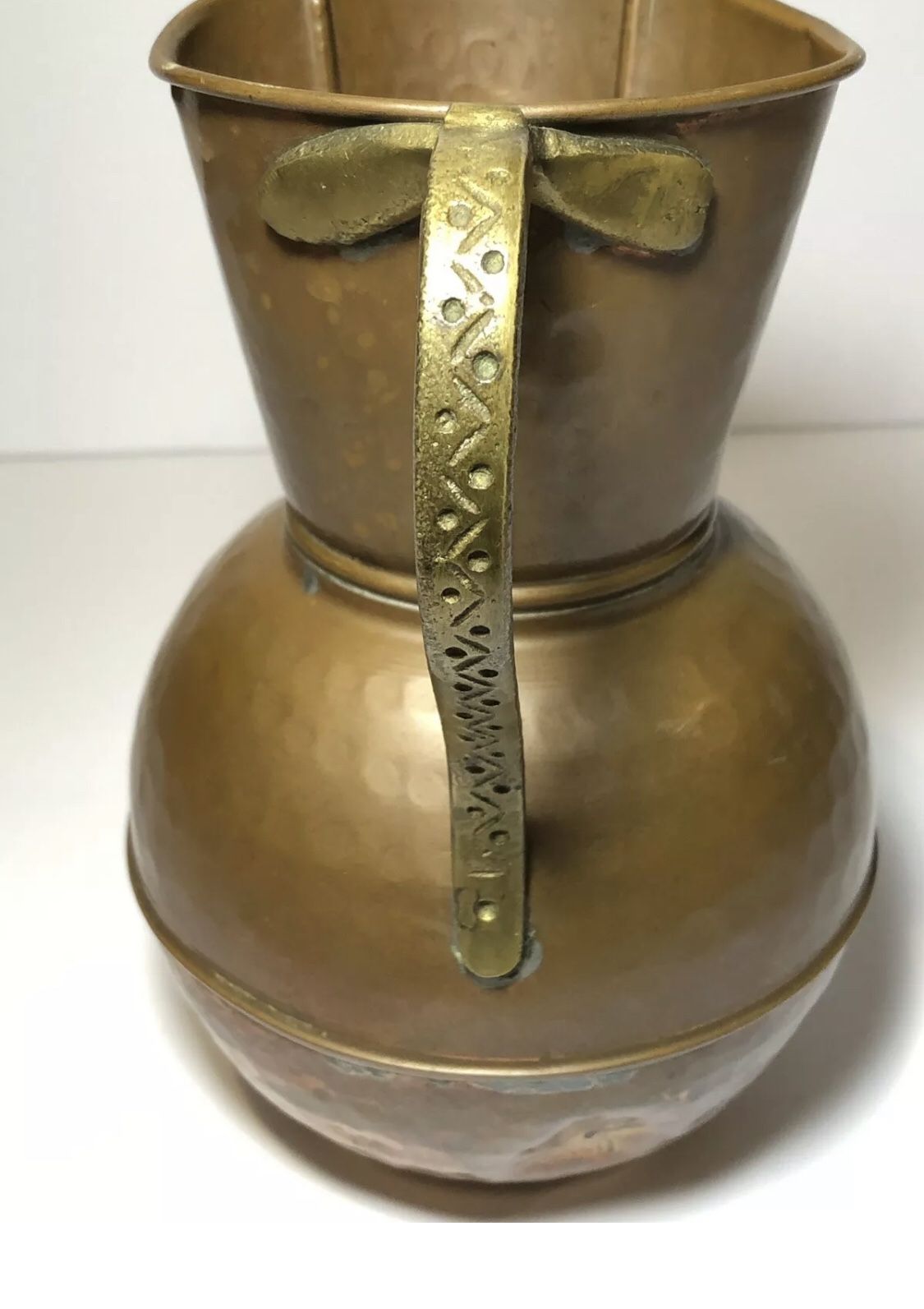8 In Hammered Solid Copper Pitcher Houston International Trading Made in Turkey
