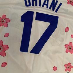  White/Blue adult and youth Los Angeles Dodgers Shohei Ohtani Dodgers X Murakami. Tokyo series Jersey Sakura