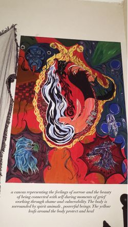 Large hand painted canvas