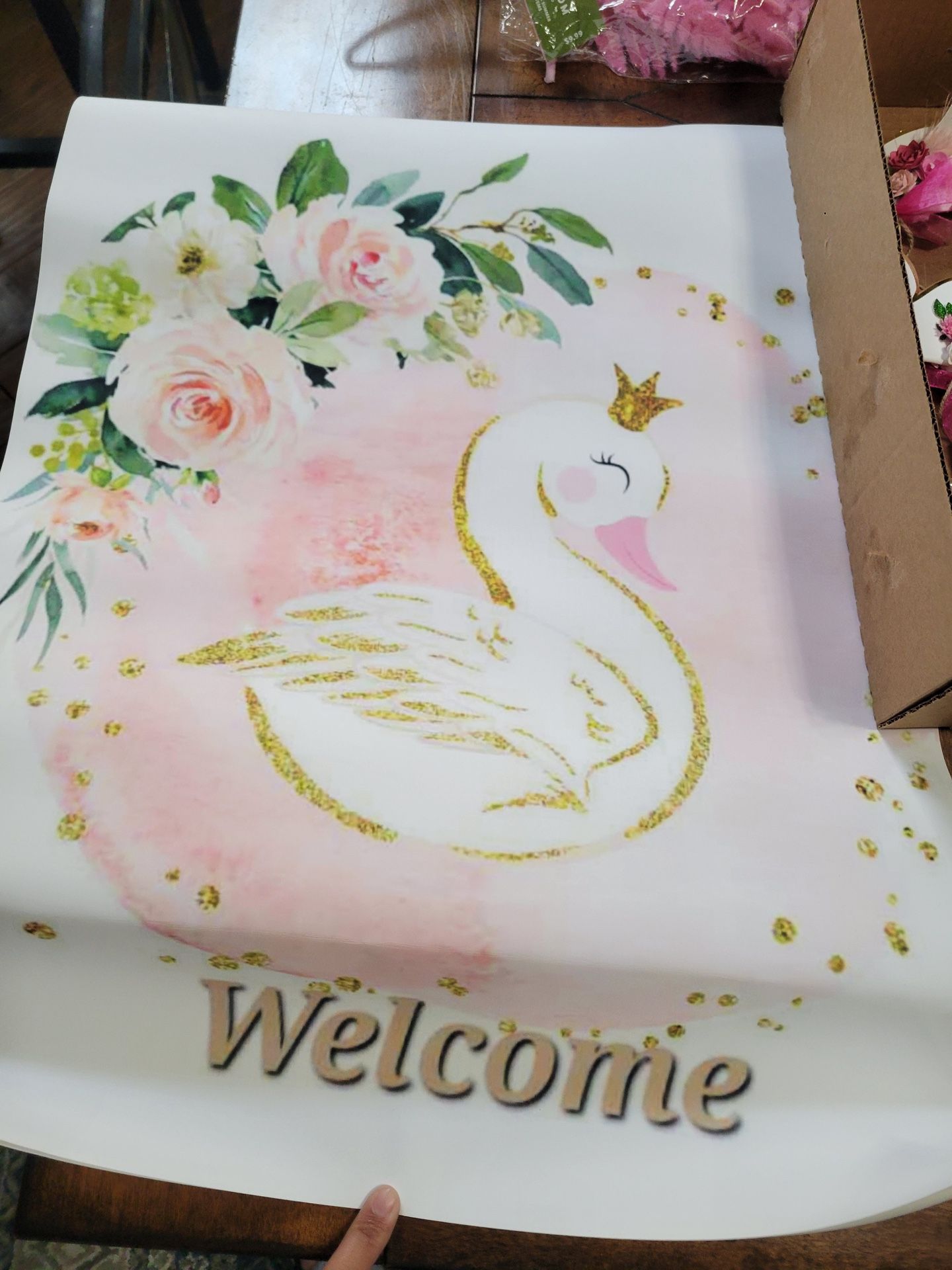 Swan Baby Shower Decor