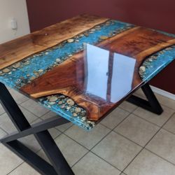 Oregon Black Walnut Epoxy River Table 