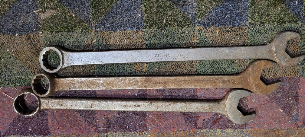 3 Large Combination Wrenches