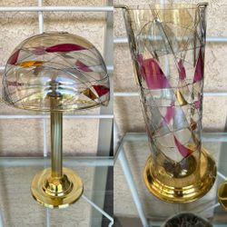 Party Light Glass Footed Hurricane Candle Holder And Glass Lamp Candle And Tea Light Candle Holder