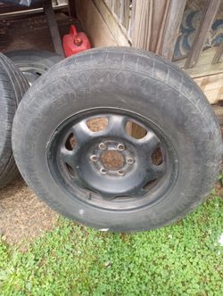 3 used tires and rims 17