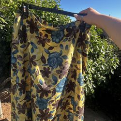 Green Floral Light Weight Skirt 
