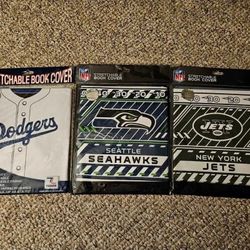 Stretchable Book Covers Dodgers, Seakhawks, Jets