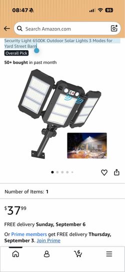 Solar Flood Lights Outdoor, 7000 LM Super Bright Aluminum Arm Waterproof 6000mAh LED Solar Motion Sensor Lights, Dusk to Dawn Security Light 6500K Out