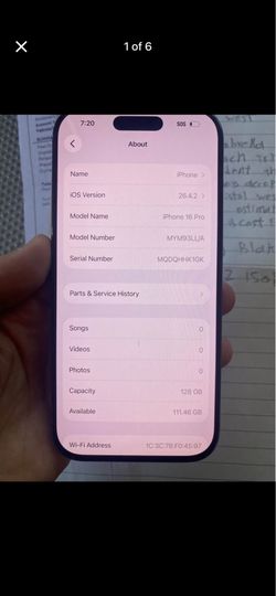 iPhone 16 pro 128 gb unlocked