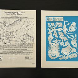 1981 AD&D Dungeon Module G1-2-3 Against The Giants (Missing Cover) TSR#9058