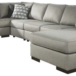  Marsing Nuvella - Slate - Left Arm Facing Loveseat, Wedge, Armless Chair, Armless Loveseat, Right Arm Facing Corner Chaise Sectional 