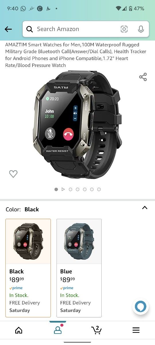 Smart Watches for Men,100M Waterproof Rugged Military Grade