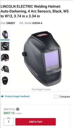 Lincoln Electric Viking 3350 auto darking helmet