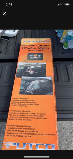 Chrome Putco Window Vent Visors. Toyota Tundra 2007 And Up Extend Double Cab Trucks 