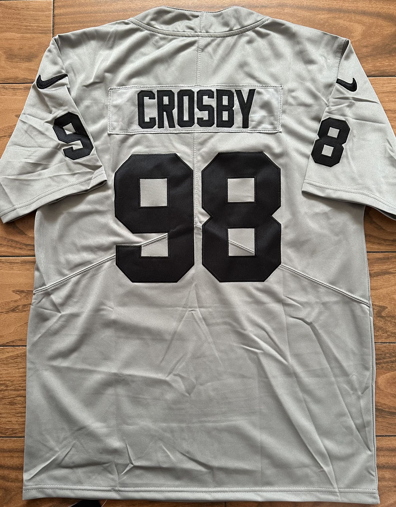 Maxx Crosby Grey Black Raiders Jersey 98