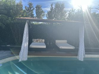 Roofing Patio Pool Backyard Pergola Black Wood Cabana Shade Custom Made 8x10