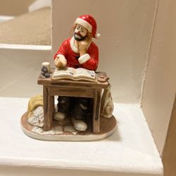 Emmitt Kelley Clown Santa Figure Porcelain 