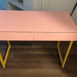 Pink And Gold Desk 