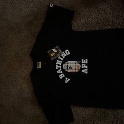 Brand New Burberry x BAPE Black T-Shirt Size Medium  (Unopened, In Original Bag)
