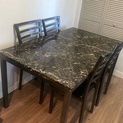Dining Table With 4 Chairs 