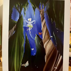Disney Art Print Tinker Bell MIDNIGHT FLIGHT Lithograph by Katie Kelly