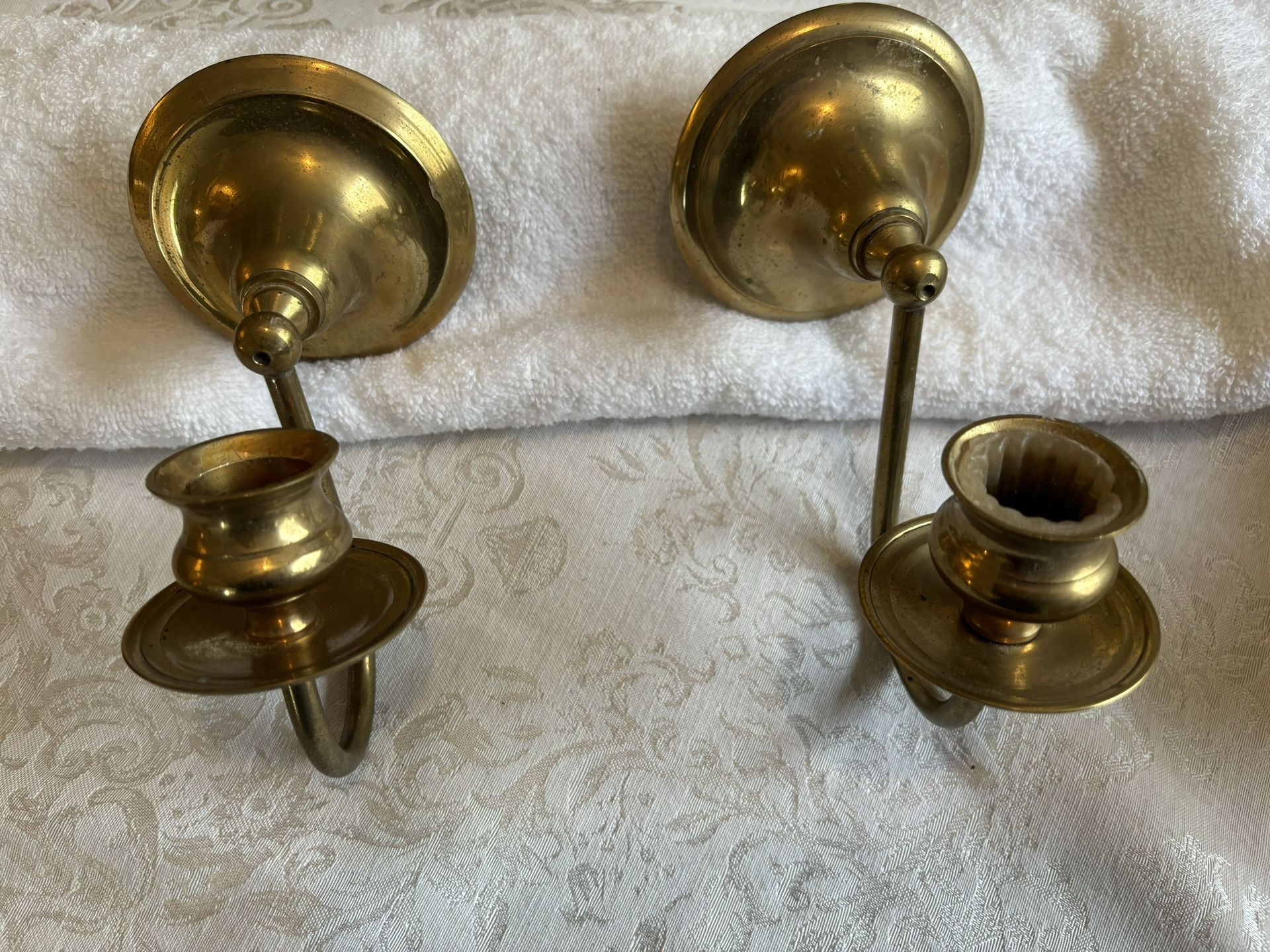 Vintage Brass Candle Holders-