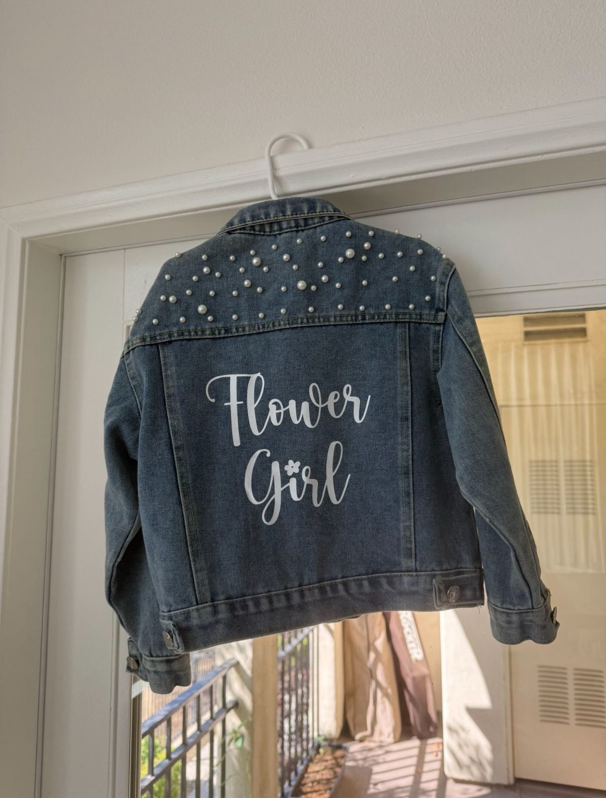 Flower Girl Jean Jacket
