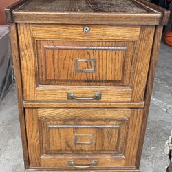 Solid Wood Filing Cabinet